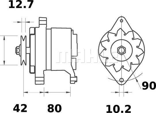 MAHLE MG 455 - Alternator autospares.lv