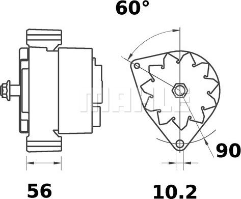 MAHLE MG 458 - Alternator autospares.lv