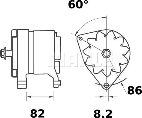 MAHLE MG 541 - Alternator autospares.lv