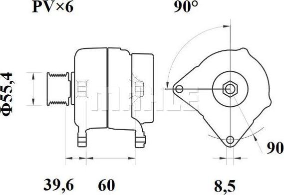 MAHLE MG 559 - Alternator autospares.lv