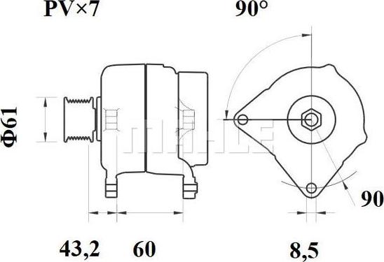 MAHLE MG 558 - Alternator autospares.lv