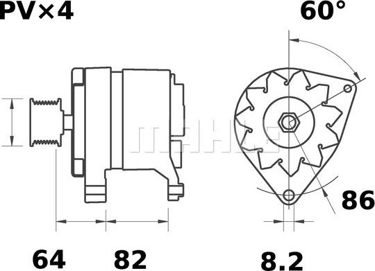 MAHLE MG 507 - Alternator autospares.lv