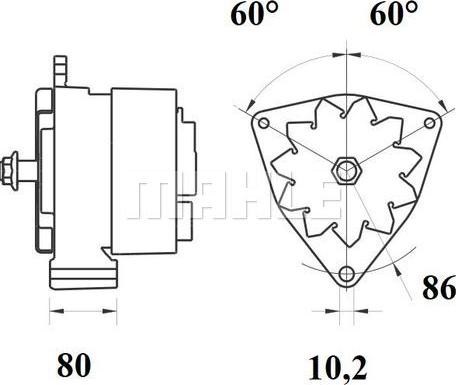MAHLE MG 658 - Alternator autospares.lv