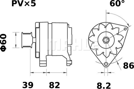 MAHLE MG 662 - Alternator autospares.lv