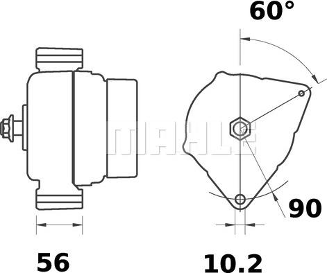 MAHLE MG 613 - Alternator autospares.lv