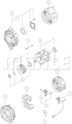 MAHLE MG 613 - Alternator autospares.lv