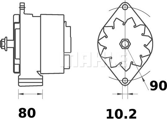 MAHLE MG 319 - Alternator autospares.lv