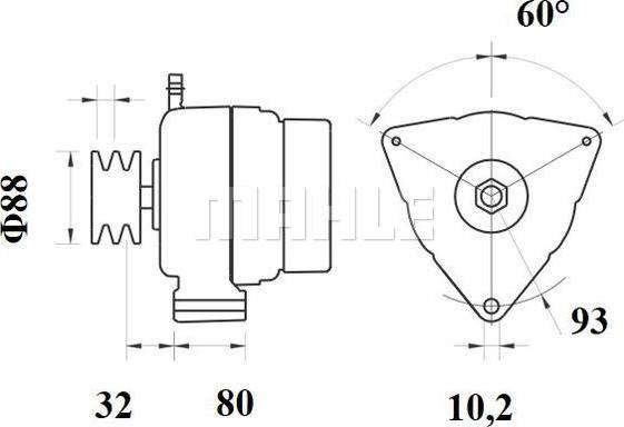 MAHLE MG 819 - Alternator autospares.lv