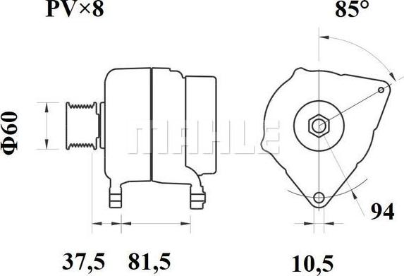 MAHLE MG 811 - Alternator autospares.lv