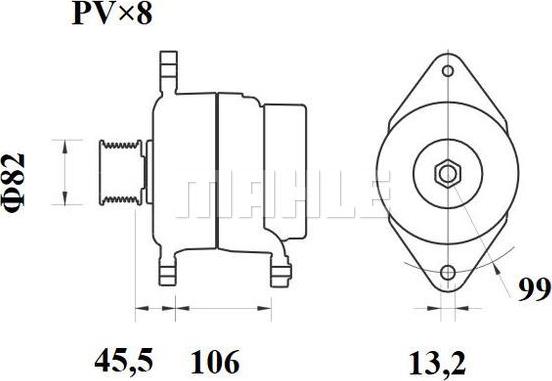 MAHLE MG 877 - Alternator autospares.lv