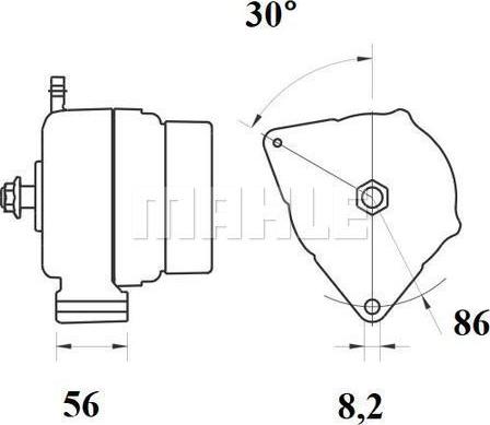 MAHLE MG 359 - Alternator autospares.lv