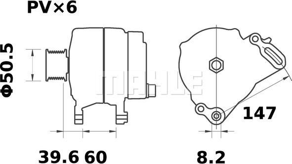 MAHLE MG 367 - Alternator autospares.lv