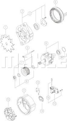 MAHLE MG 314 - Alternator autospares.lv