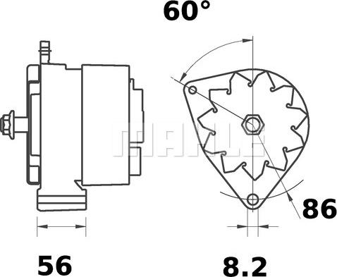 MAHLE MG 314 - Alternator autospares.lv