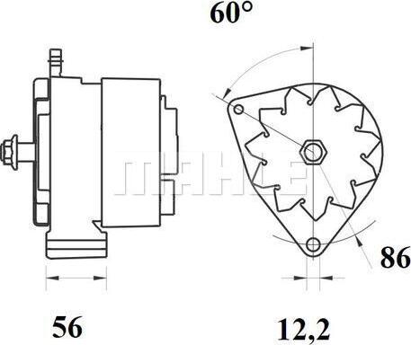 MAHLE MG 281 - Alternator autospares.lv