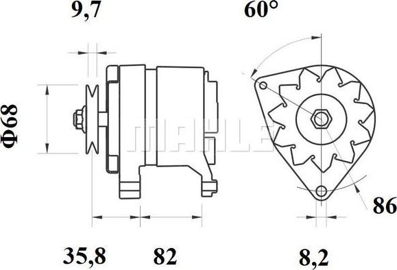 MAHLE MG 239 - Alternator autospares.lv