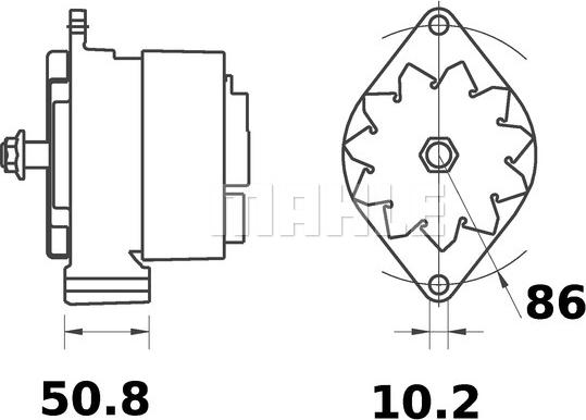 MAHLE MG 279 - Alternator autospares.lv