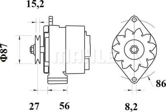 MAHLE MG 277 - Alternator autospares.lv