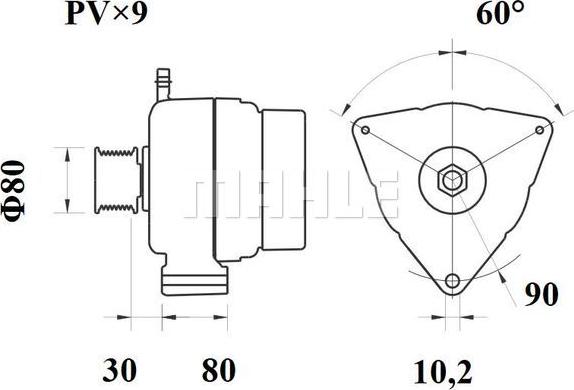 MAHLE MG 792 - Alternator autospares.lv