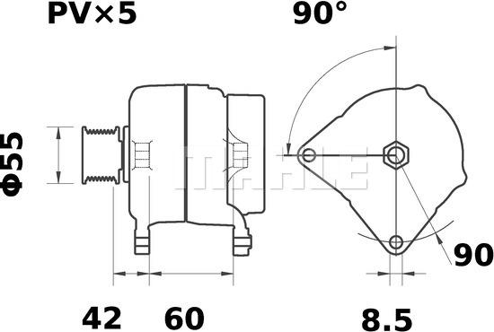 MAHLE MG 70 - Alternator autospares.lv