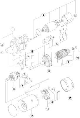 MAHLE MS 44 - Starter autospares.lv