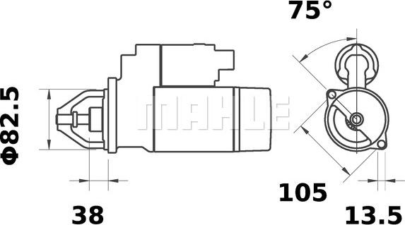 MAHLE MS 44 - Starter autospares.lv