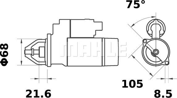 MAHLE MS 409 - Starter autospares.lv