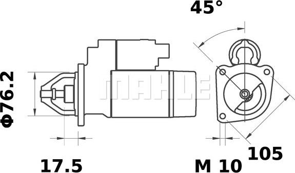 MAHLE MS 56 - Starter autospares.lv