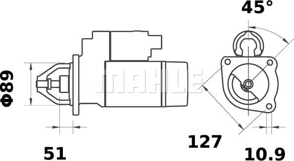 MAHLE MS 148 - Starter autospares.lv