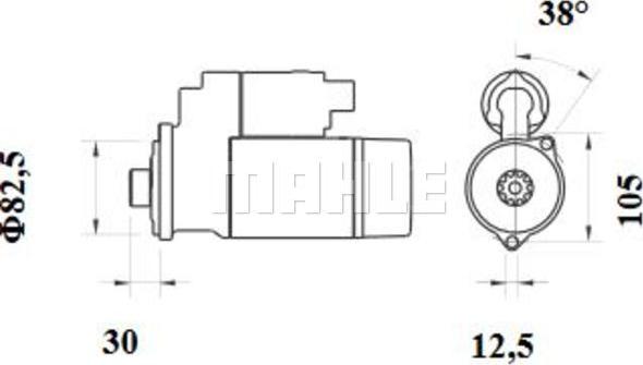 MAHLE MS 161 - Starter autospares.lv