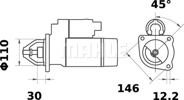 MAHLE MS 176 - Starter autospares.lv