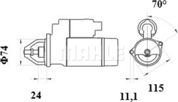 MAHLE MS 86 - Starter autospares.lv