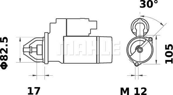 MAHLE MS 82 - Starter autospares.lv