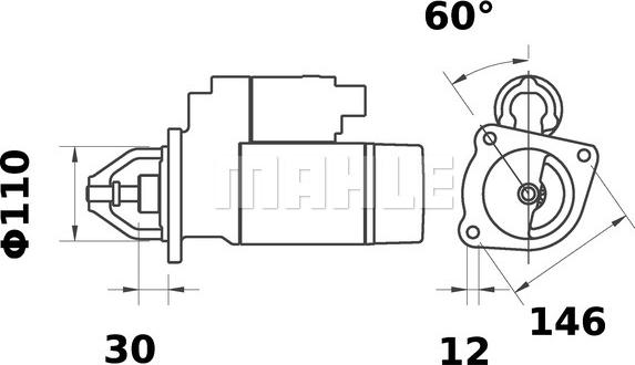 MAHLE MS 389 - Starter autospares.lv