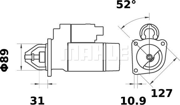 MAHLE MS 71 - Starter autospares.lv