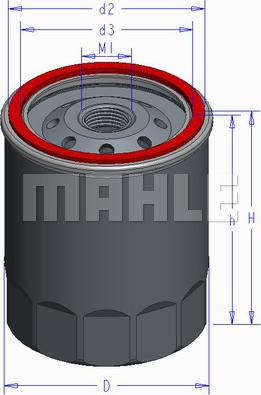 MAHLE OC 595 - Oil Filter autospares.lv