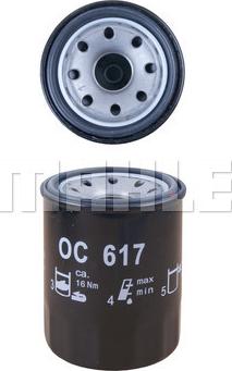 MAHLE OC 617 - Oil Filter autospares.lv