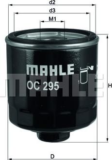 MAHLE OC 295 - Oil Filter autospares.lv