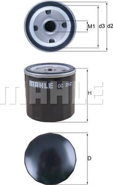 MAHLE OC 242 - Oil Filter autospares.lv