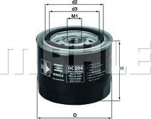 MAHLE OC 204 - Oil Filter autospares.lv