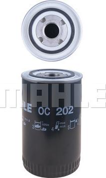 MAHLE OC 202 - Oil Filter autospares.lv