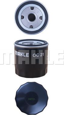 MAHLE OC 21 - Oil Filter autospares.lv