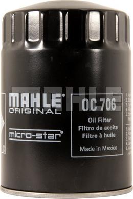 MAHLE OC 706 - Oil Filter autospares.lv