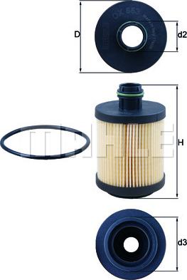 MAHLE OX 553D - Oil Filter autospares.lv