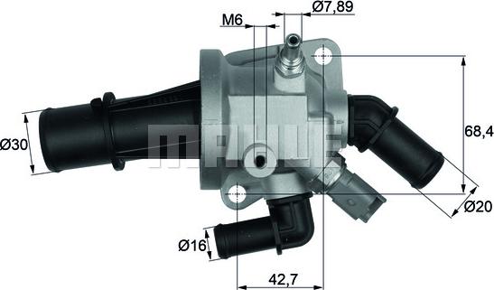 MAHLE TI 164 88 - Coolant thermostat / housing autospares.lv