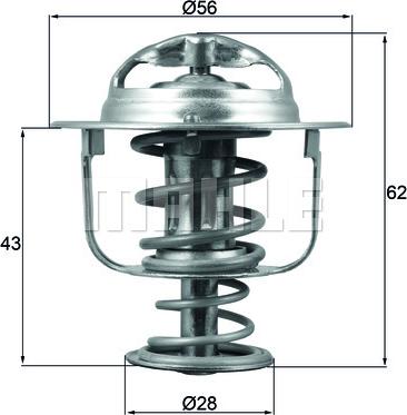 MAHLE TX 197 71D - Coolant thermostat / housing autospares.lv