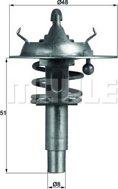 MAHLE TX 106 90D - Coolant thermostat / housing autospares.lv