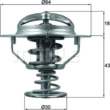 MAHLE TX 114 82D - Coolant thermostat / housing autospares.lv