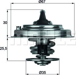 MAHLE TX 34 82D - Coolant thermostat / housing autospares.lv