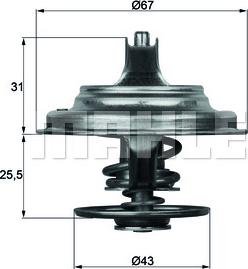 MAHLE TX 23 83D - Coolant thermostat / housing autospares.lv